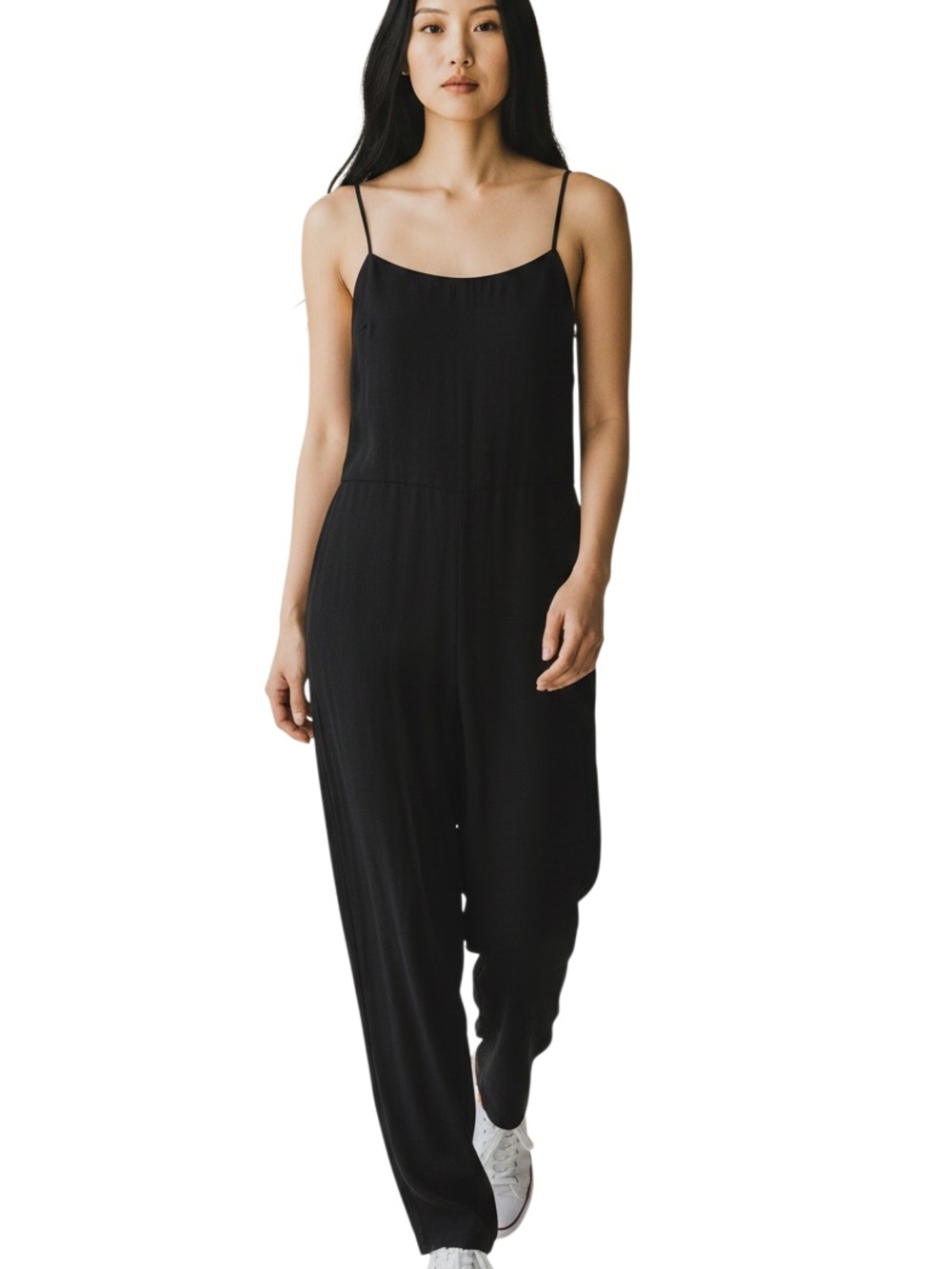 Audrey Parks Francesca's Collections Black Spaghetti-Strap Jumpsuit